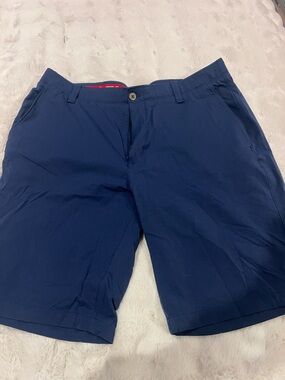 Under Armour Men's Navy Flat-Front Golf Shorts